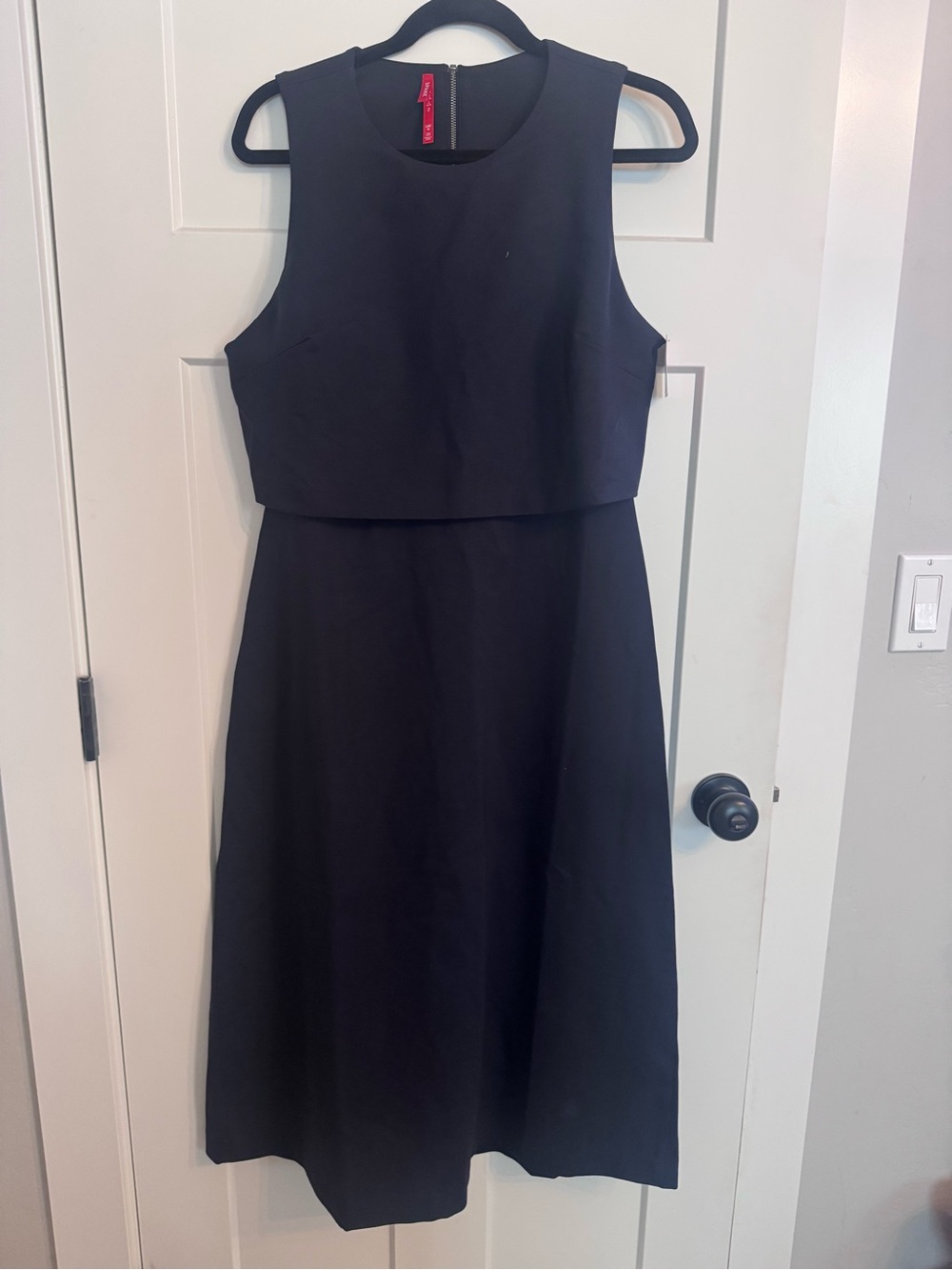 SPANX Navy Ponte Fitted Sleeveless Midi Dress